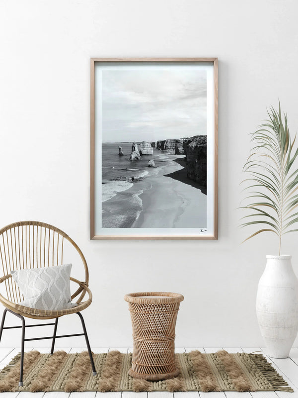 Twelve Apostles 02 (B&W) - Wall Art Print