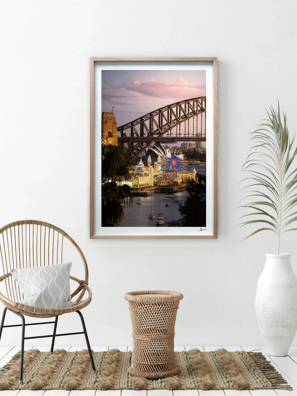 Luna Park 02 - Rainbow Ferris Wheel - Wall Art Print