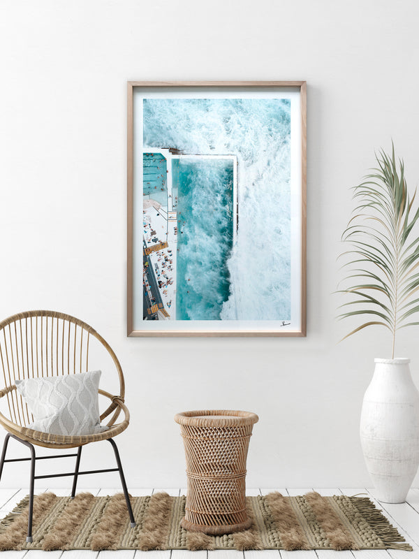 Bondi Icebergs Wipe Out 02 - Wall Art Print