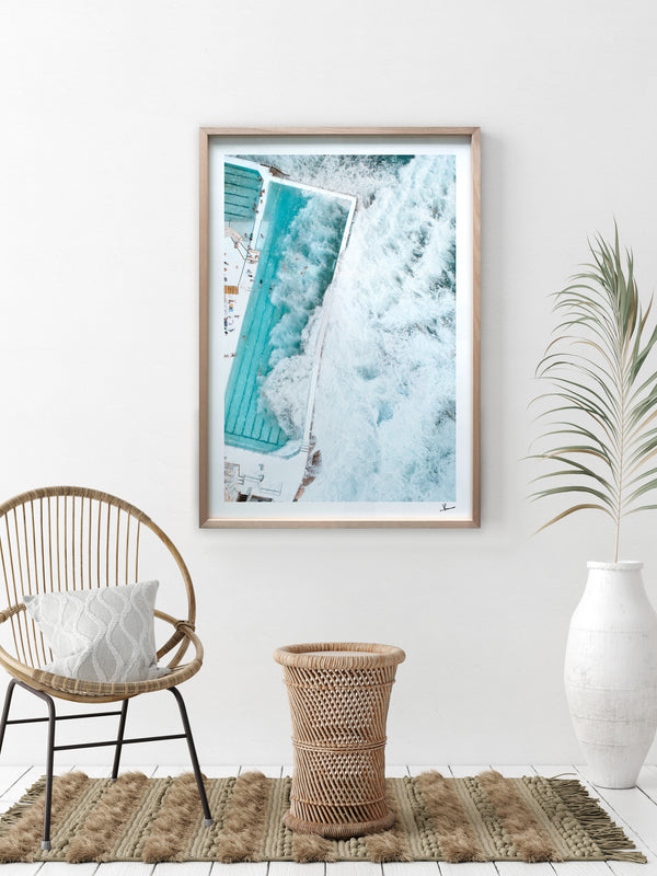 Bondi Icebergs Wipe Out 05 - Wall Art Print