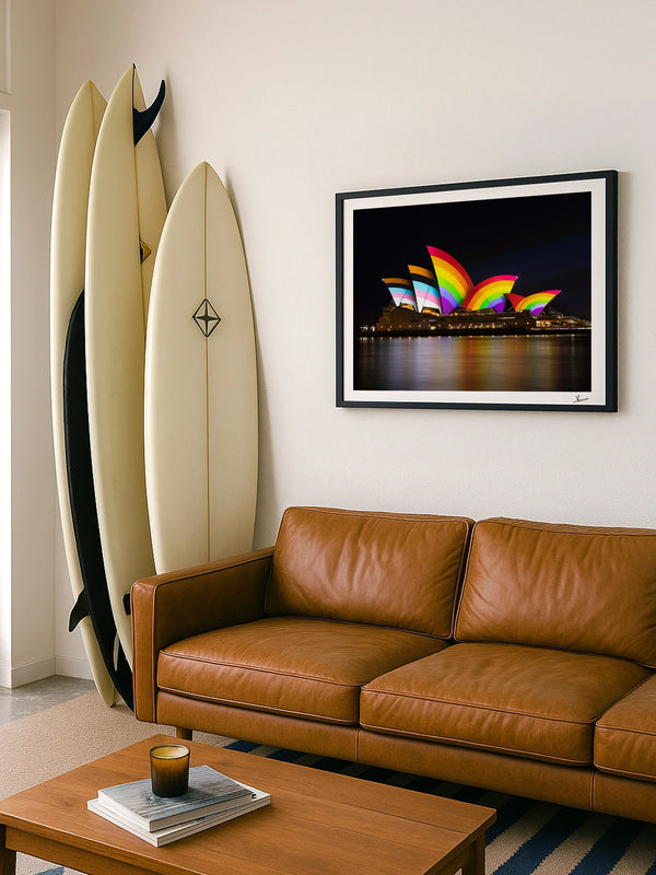 Sydney Opera House Progress Pride Flag - Wall Art Print