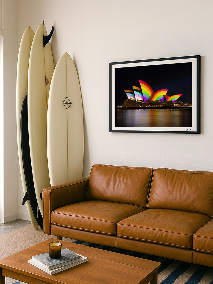 Sydney Opera House Progress Pride Flag - Wall Art Print