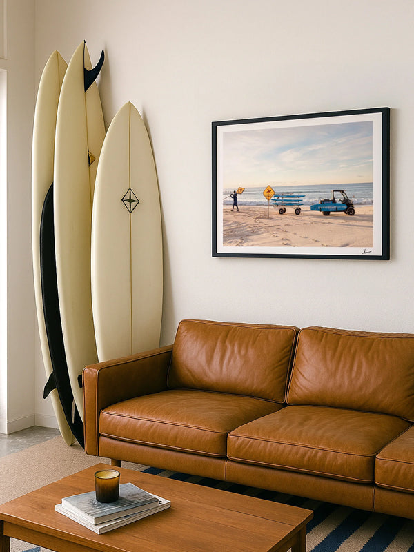 Setting Up - Bondi Beach Wall Art Print