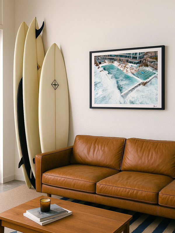 Bondi Icebergs Wipe Out 01 - Bondi Beach Wall Art Print