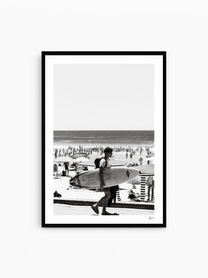 Manly Beach, Northern Beaches — black & white surf wall art print by Vincent Rommelaere · Australia Unseen