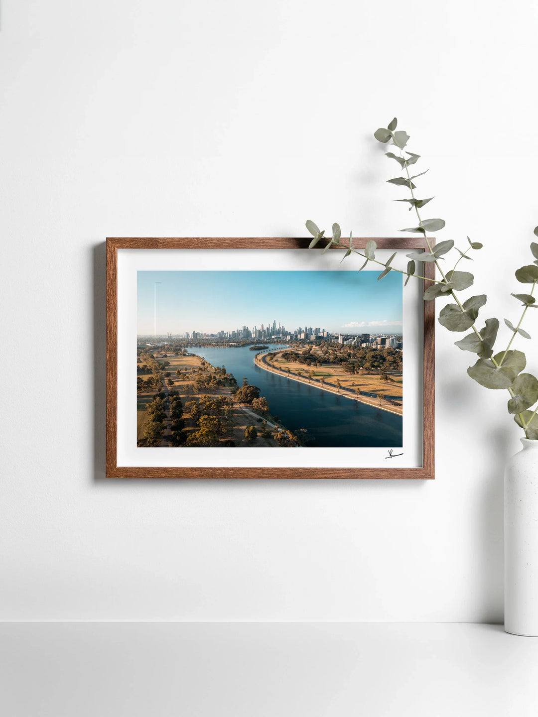 Melbourne Skyline 02 - Albert Park Wall Art Print