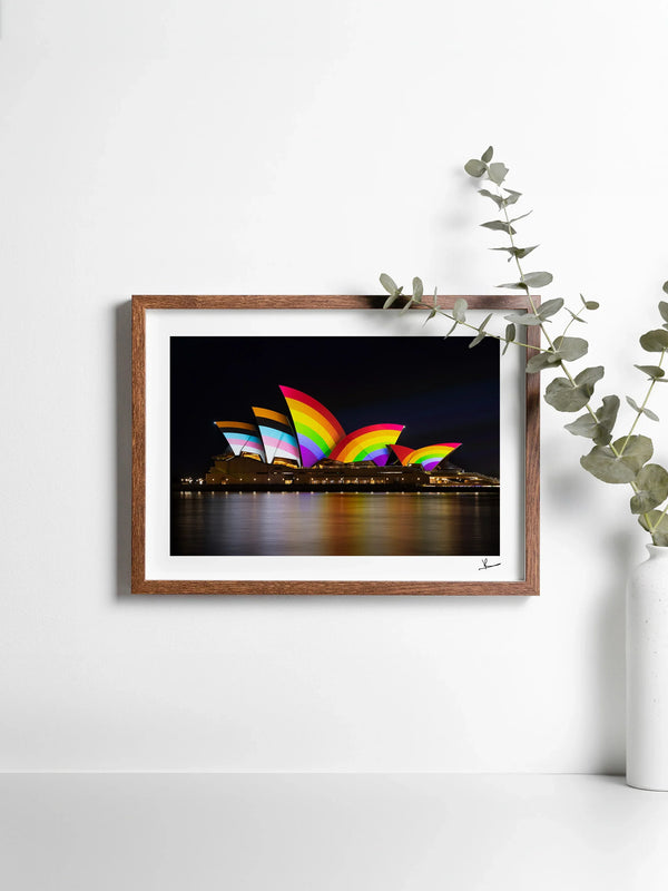 Sydney Opera House Progress Pride Flag - Wall Art Print