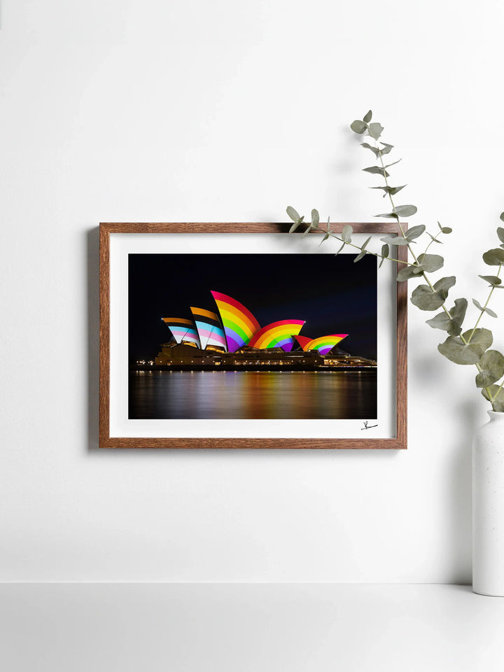 Sydney Opera House Progress Pride Flag - Wall Art Print