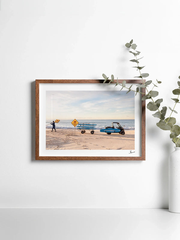 Setting Up - Bondi Beach Wall Art Print
