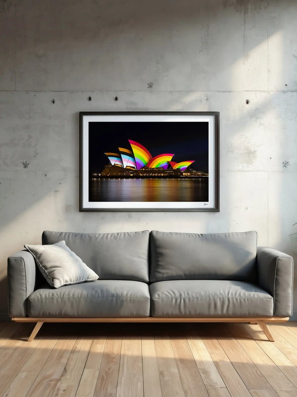 Sydney Opera House Progress Pride Flag - Wall Art Print