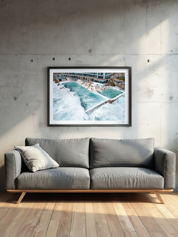 Bondi Icebergs Wipe Out 01 - Bondi Beach Wall Art Print