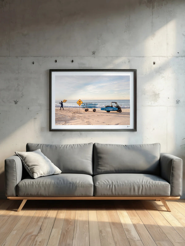 Setting Up - Bondi Beach Wall Art Print