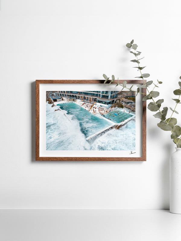 Bondi Icebergs Wipe Out 01 - Bondi Beach Wall Art Print