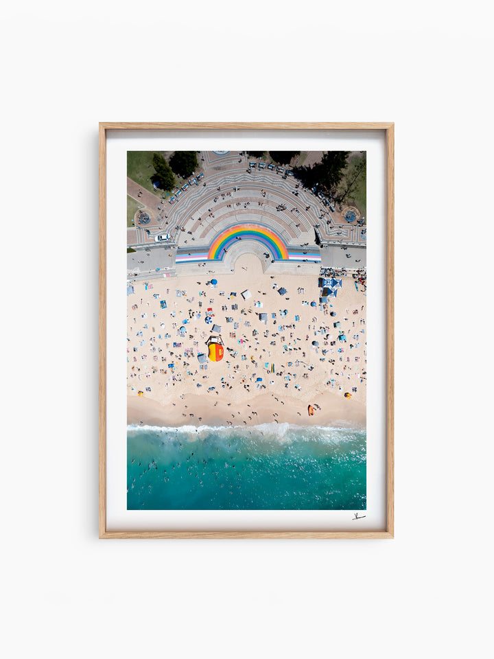 Coogee Beach Rainbow - Sydney Wall Art Print