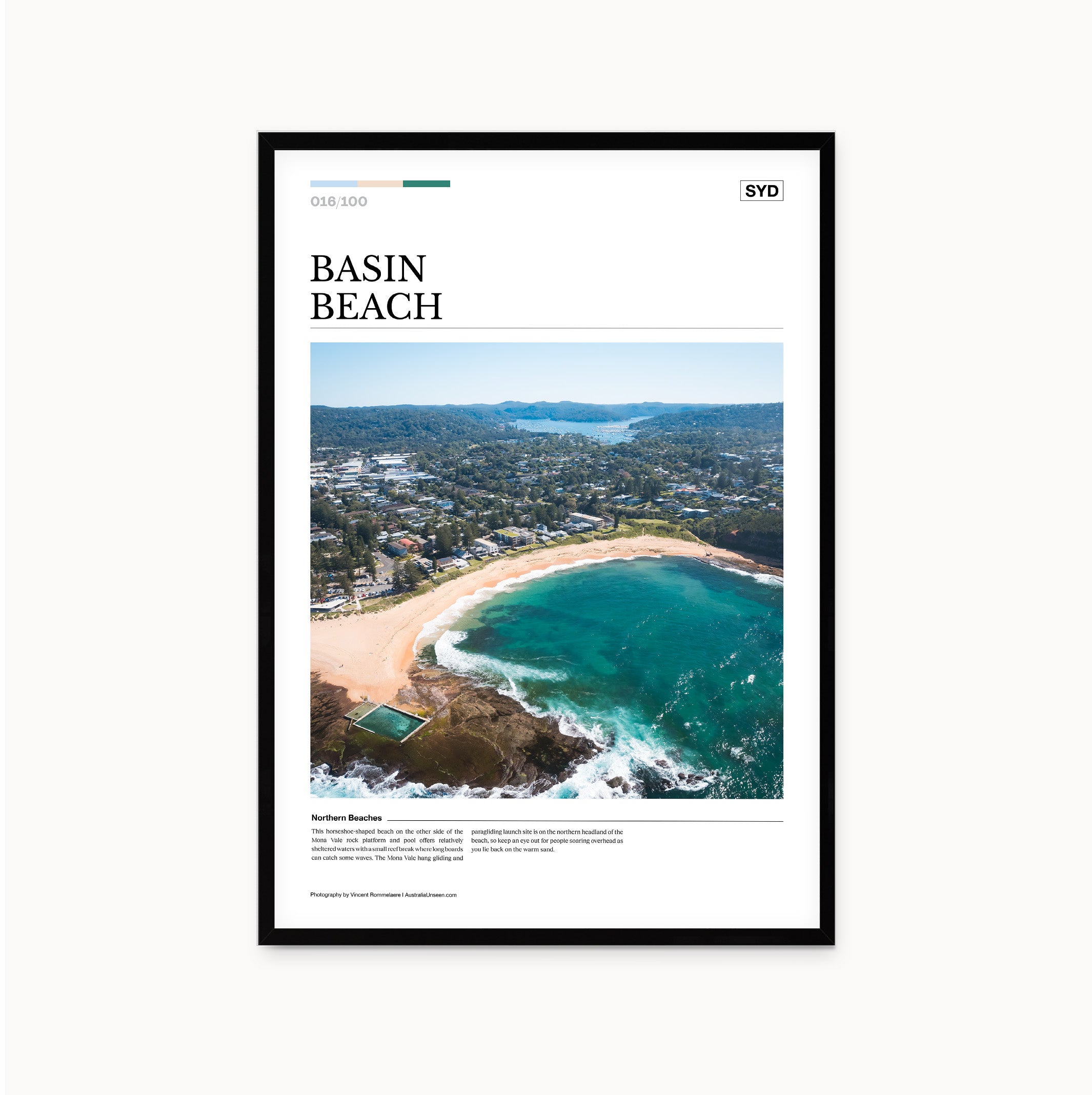 Basin Beach Editorial Poster Australia Unseen