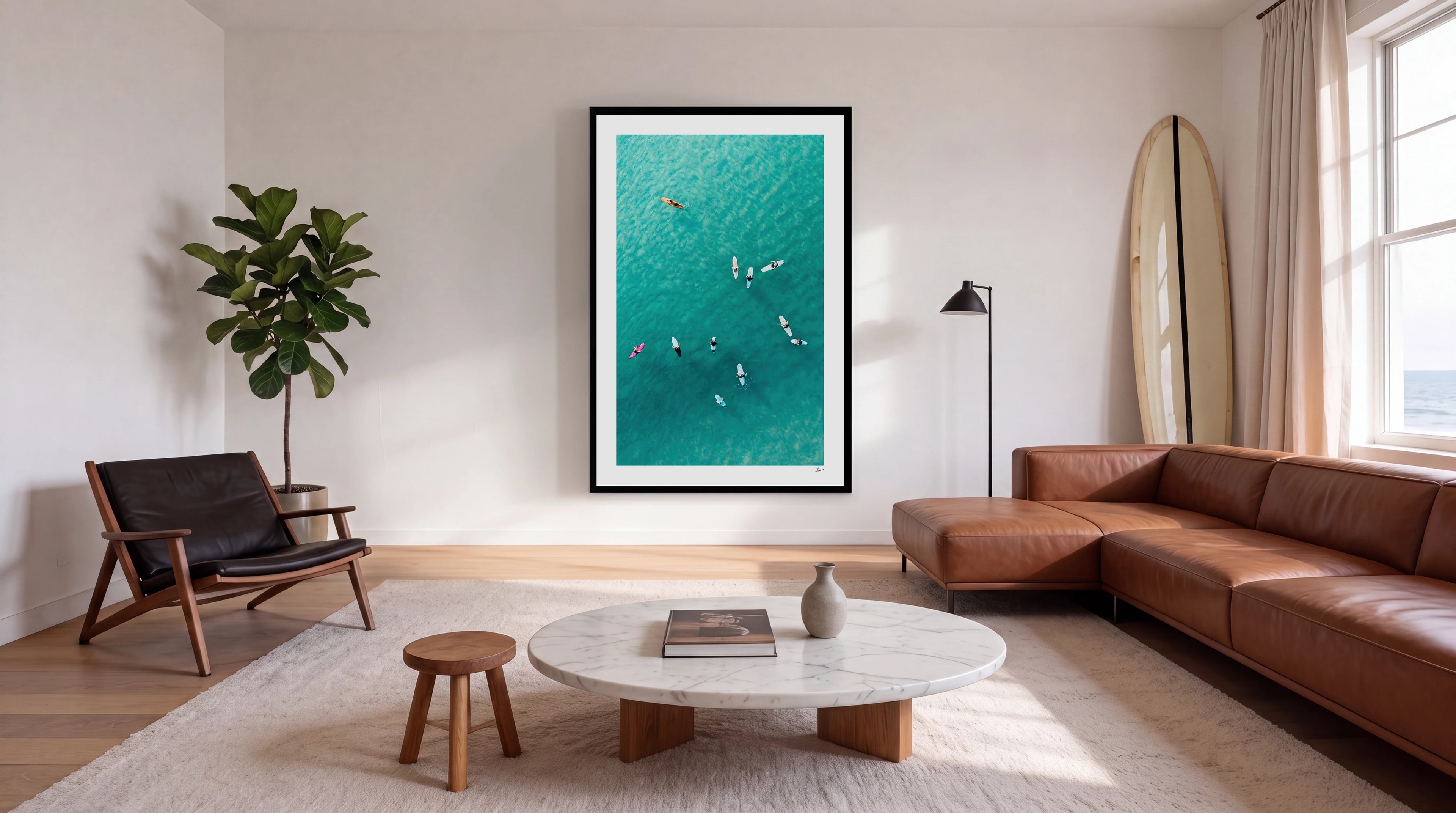 Turquoise Lineup - Bondi Beach Wall Art Print