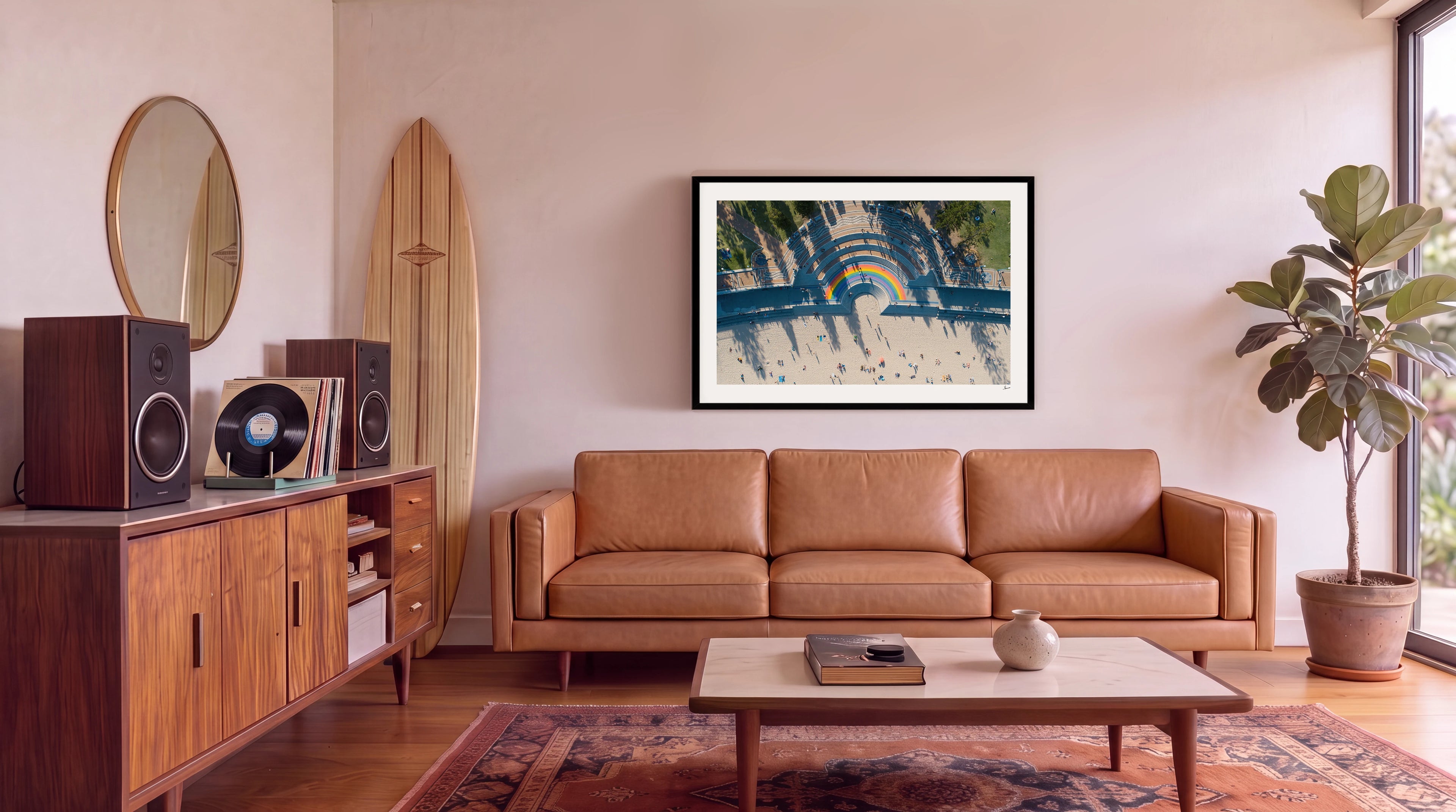 Coogee Beach - Rainbow 02 - Wall Art Print
