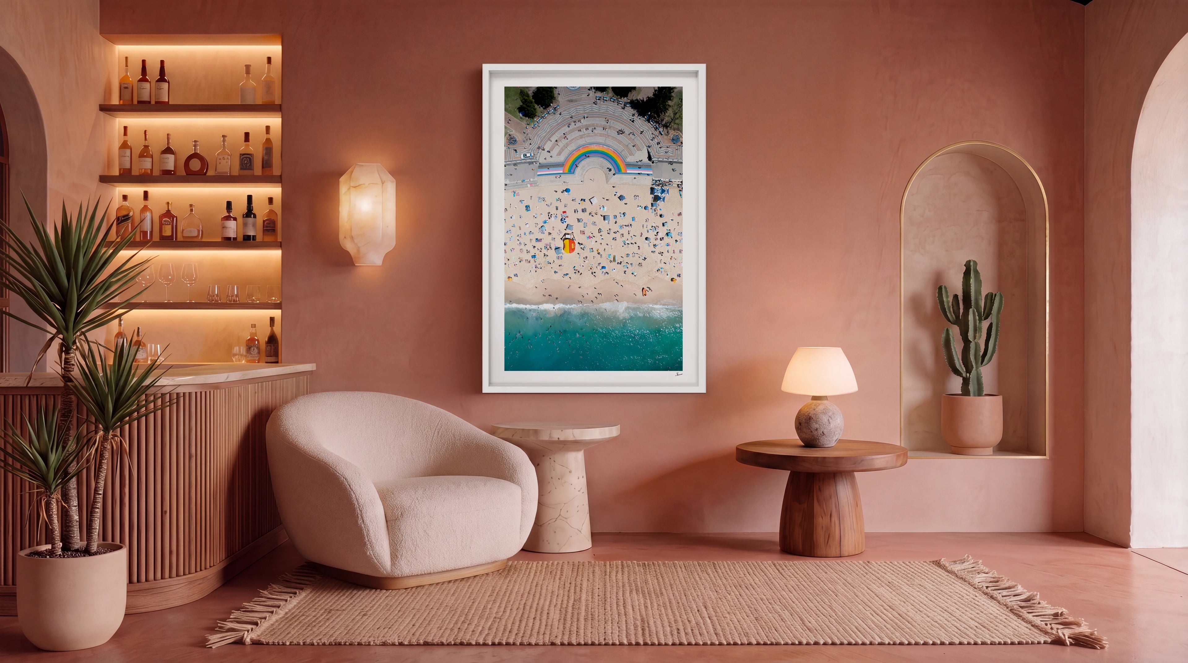 Coogee Beach Rainbow - Sydney Wall Art Print