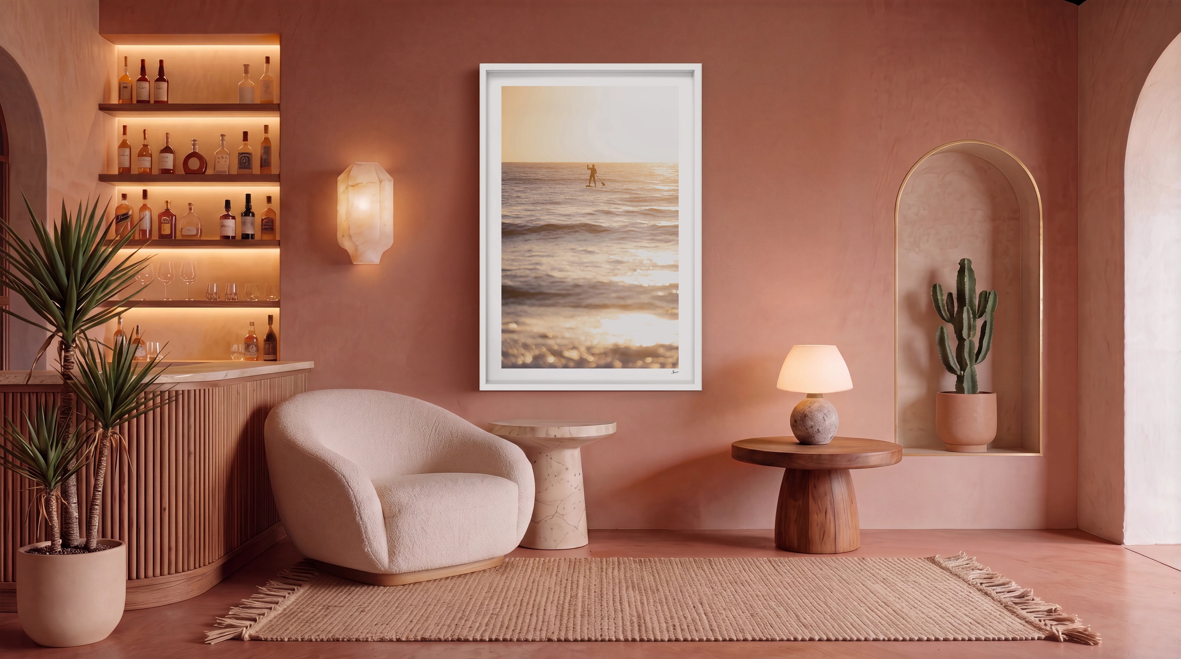 Sunrise stand-up Paddle (Dee Why Beach) - Wall Art Print