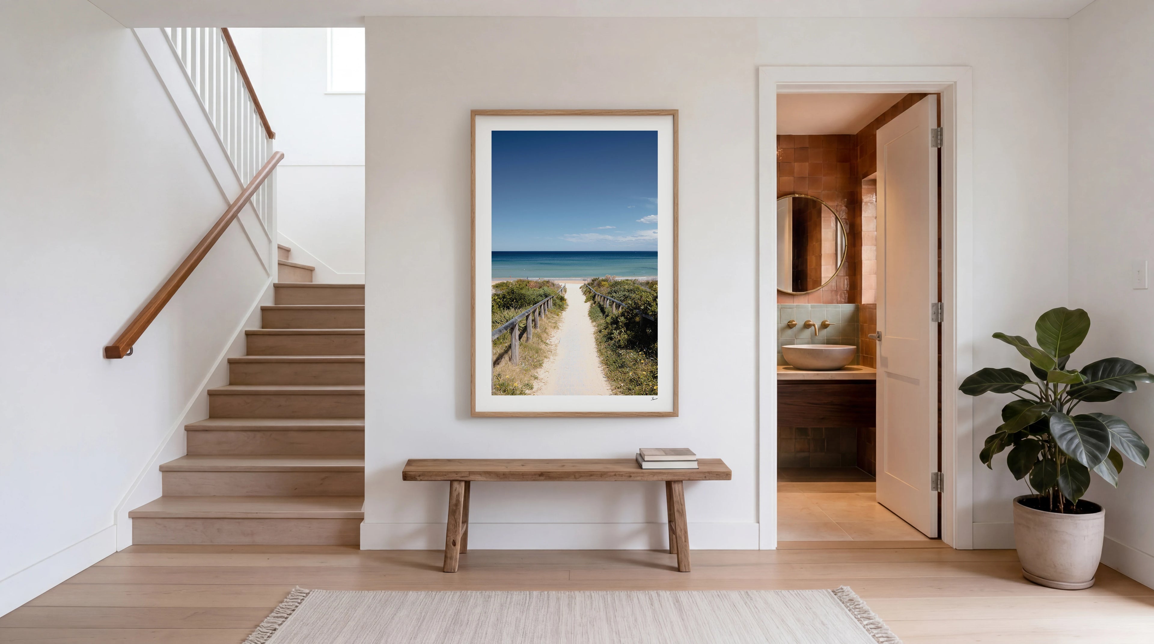 Off to the Beach - Freshwater Wall Art Print