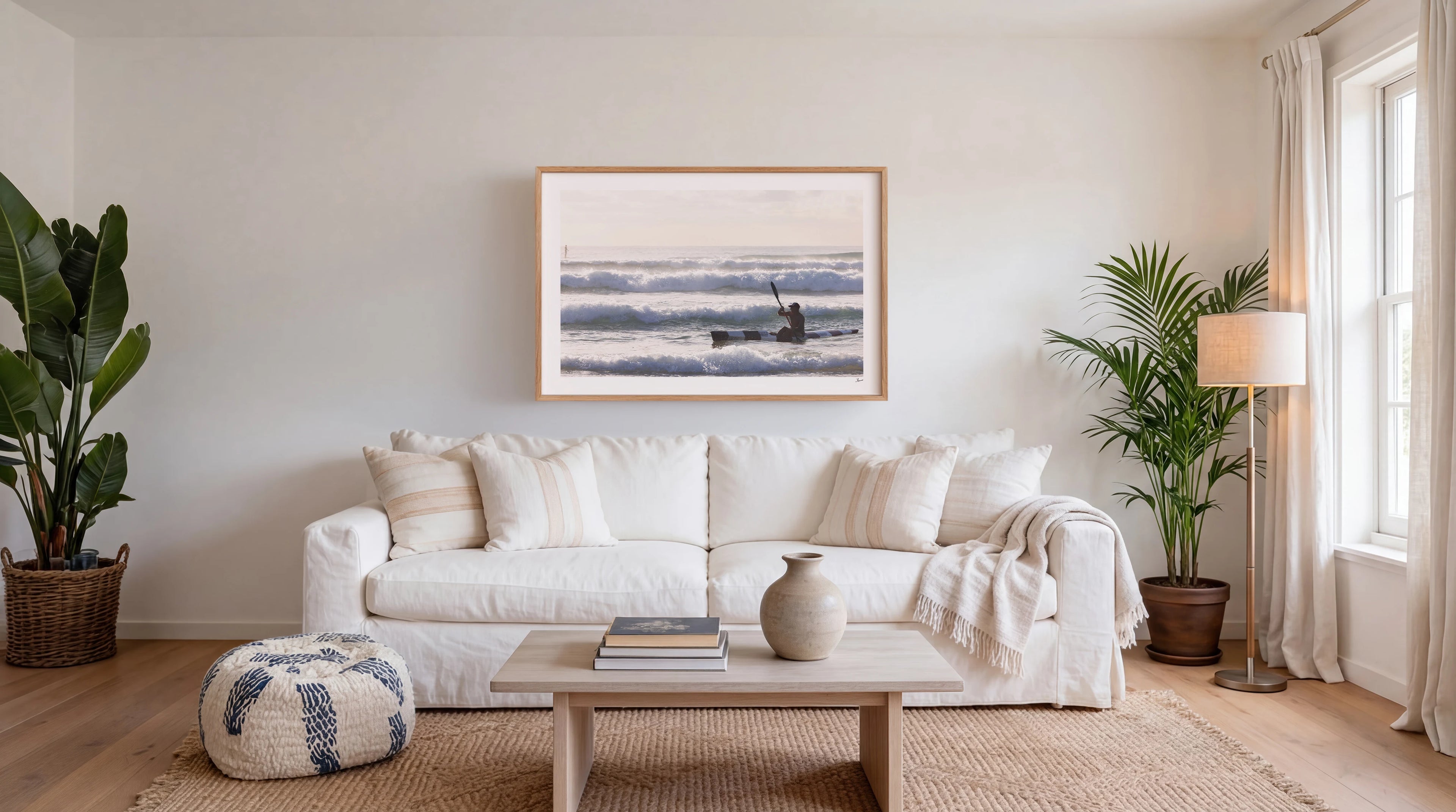 Early Paddle - Freshwater Beach Wall Art Print