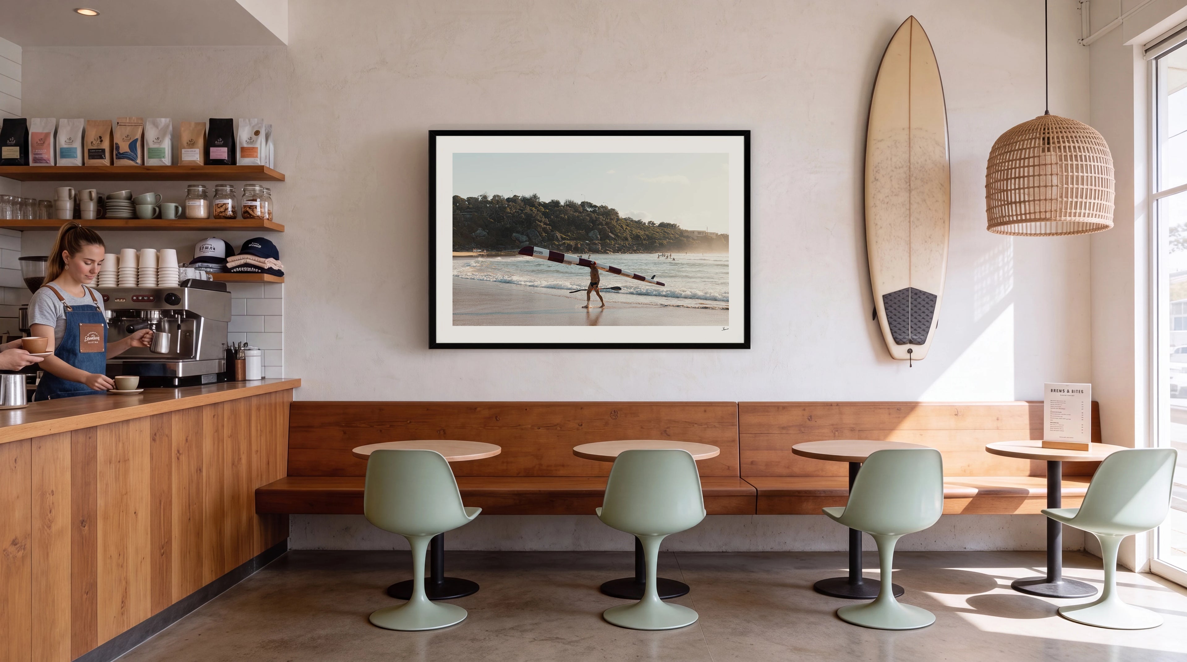 Heading In - Freshwater Beach Wall Art Print