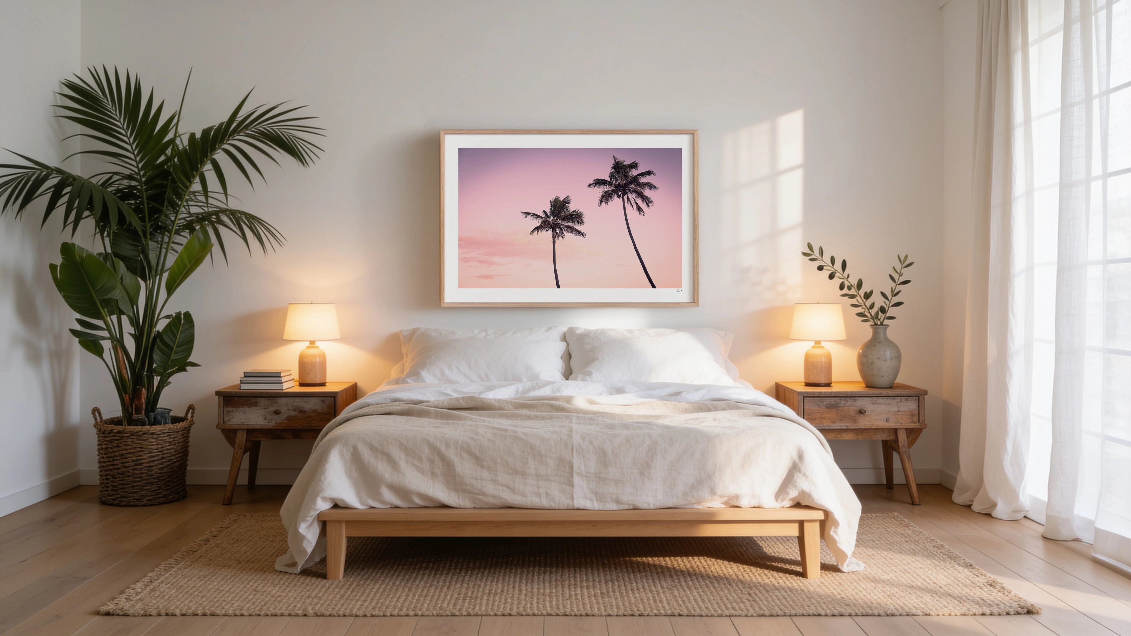 Pink Palms - Gold Coast Wall Art Print