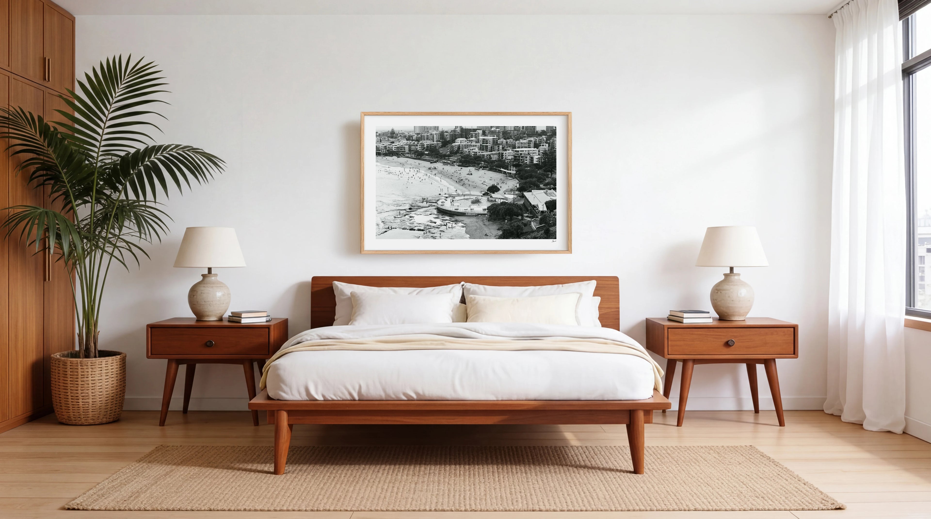 Kings Beach Black & White – Sunshine Coast Wall Art