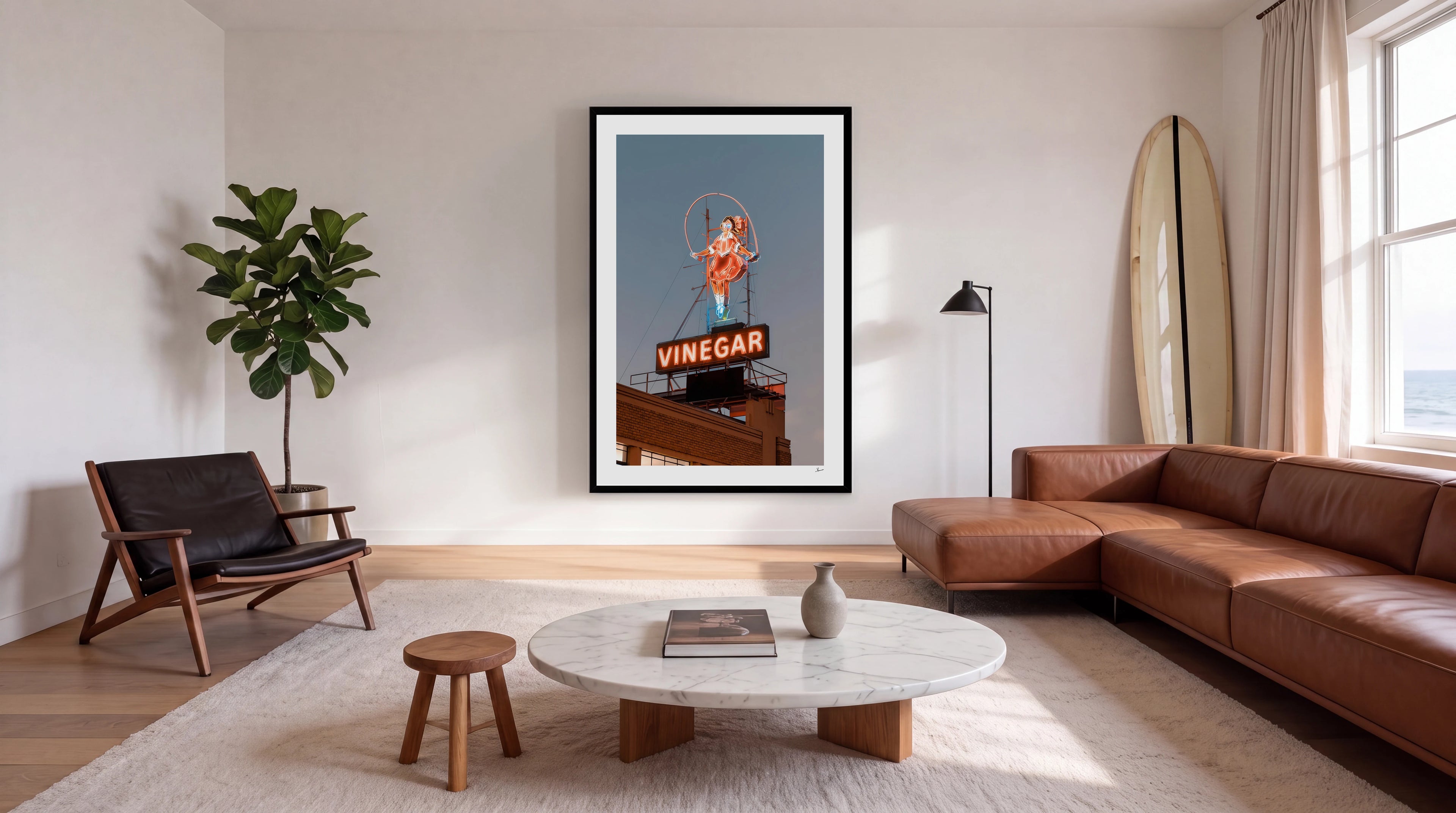 The Skipping Girl (Vinegar Sign) - Melbourne Wall Art Print