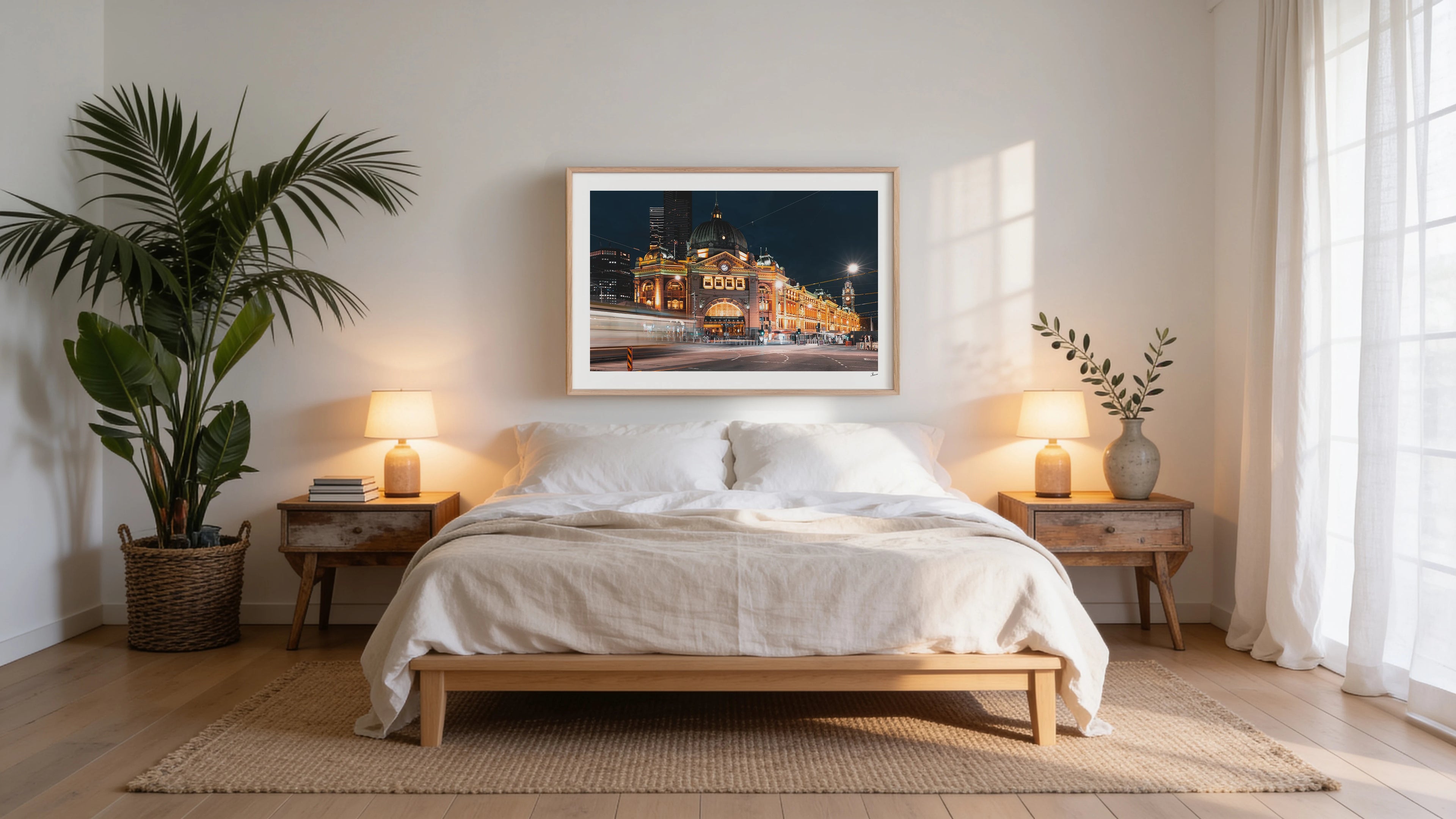 Flinders Street Station (night time) - Wall Art Print