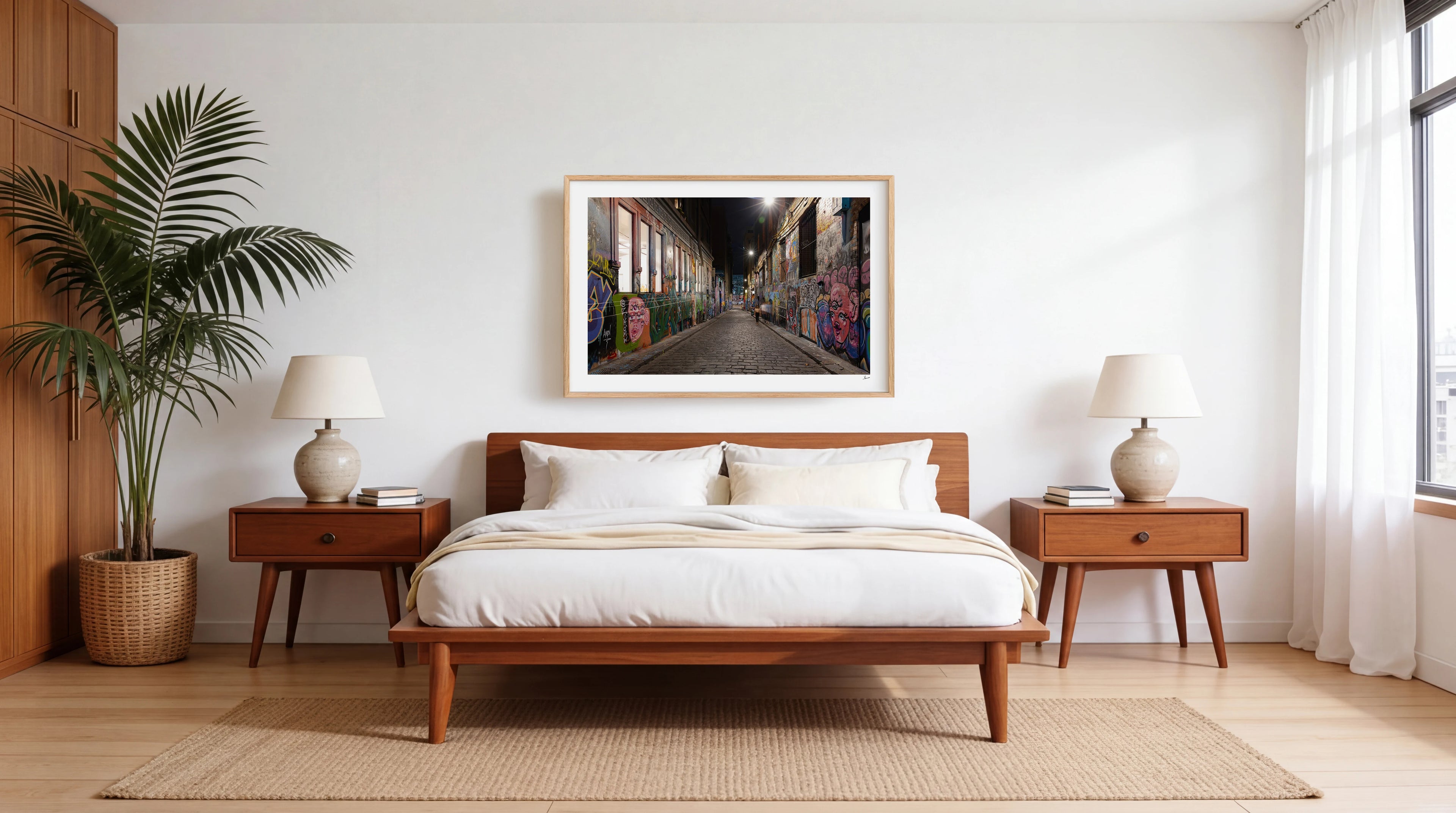 Laneway Lights – Melbourne Street Art Wall Art Print