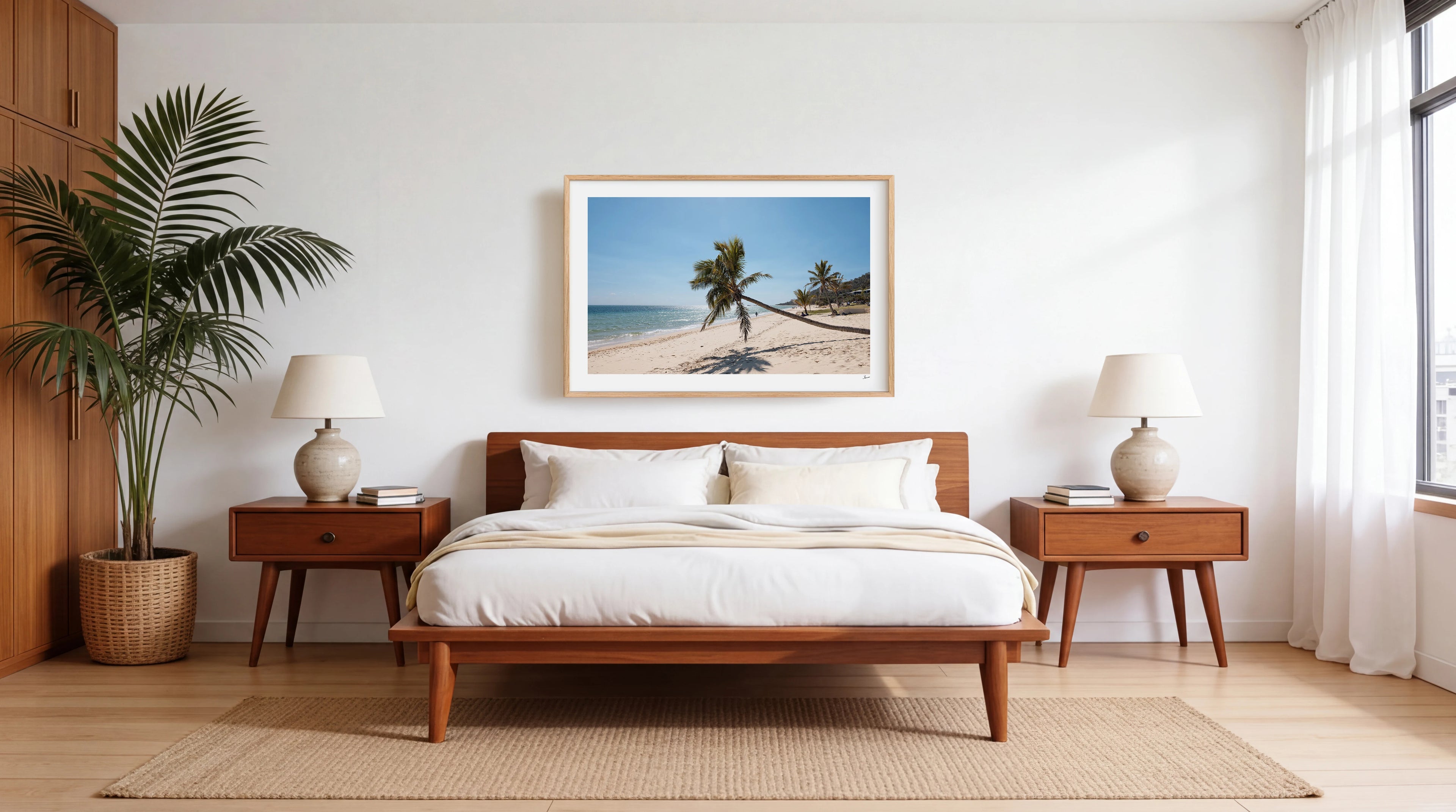 Tanga Leaning Palm - Moreton Island Wall Art Print