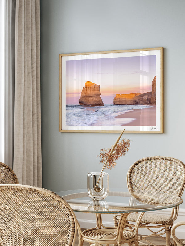Gibson Steps 03 - Great Ocean Road — framed wall art print styled in a room · Australia Unseen