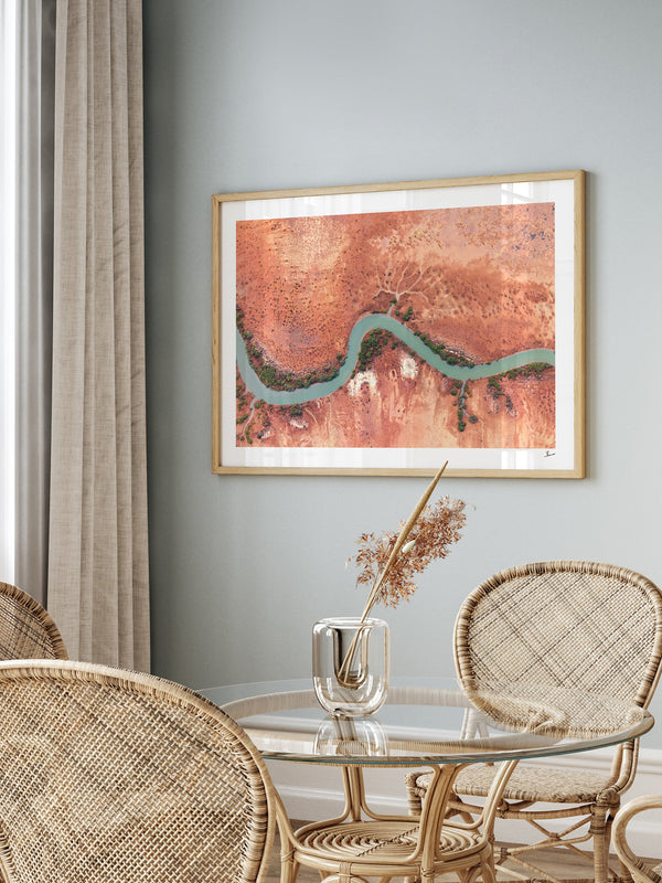 Jade Ribbon - Limited Edition — framed wall art print styled in a room · Australia Unseen