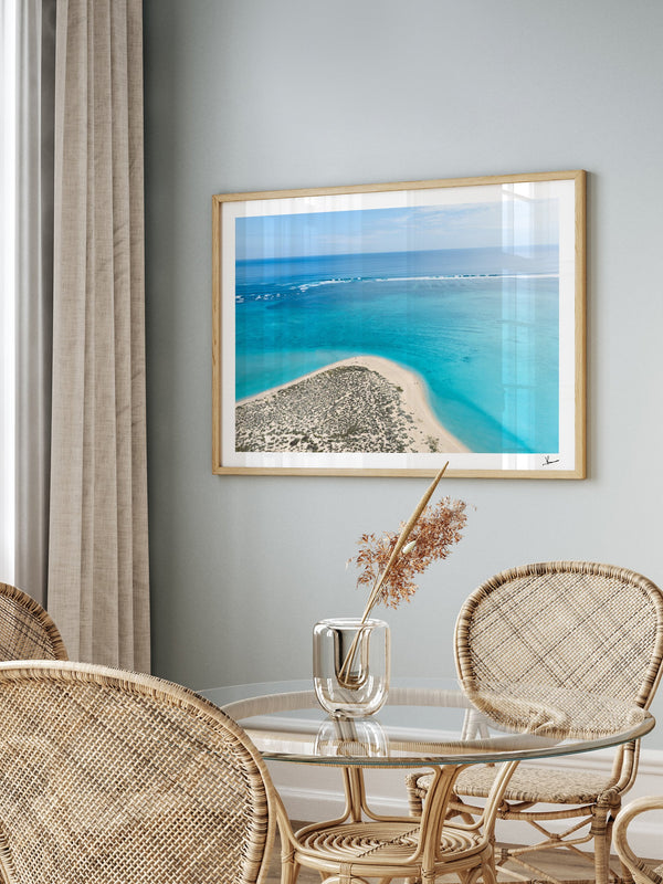 Sandy Bay — framed wall art print styled in a room · Australia Unseen