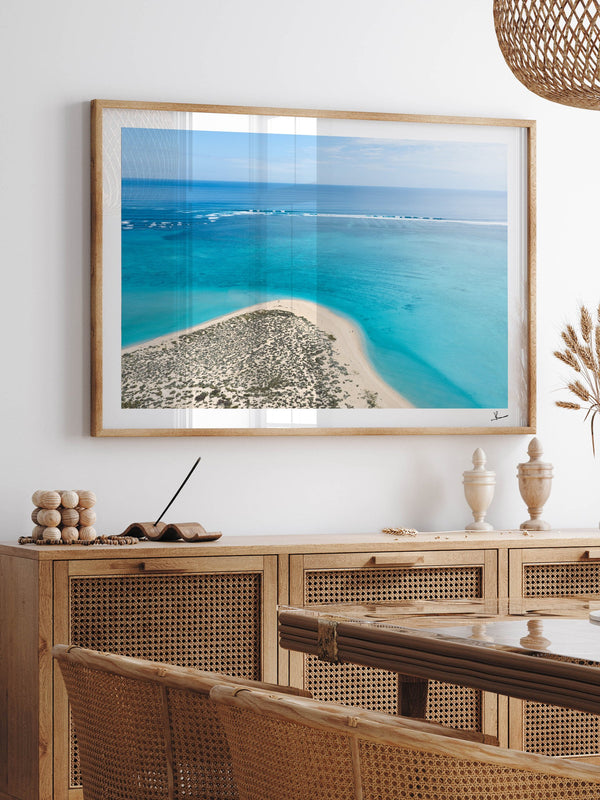 Sandy Bay — framed wall art print styled in a room · Australia Unseen