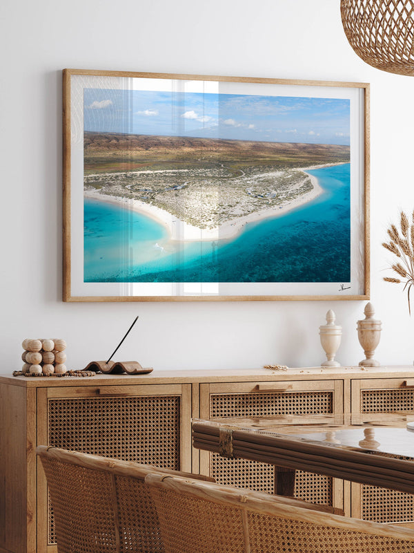 Turquoise Bay 01 - Western Australia — framed wall art print styled in a room · Australia Unseen