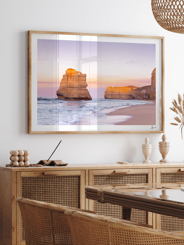 Gibson Steps 03 - Great Ocean Road — framed wall art print styled in a room · Australia Unseen
