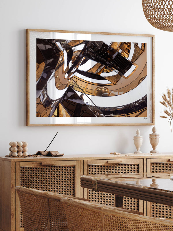 Mirror Atrium — framed wall art print styled in a room · Australia Unseen