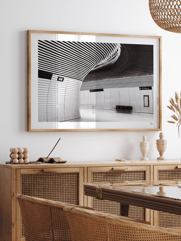 Gadigal Station 02 - Sydney — framed wall art print styled in a room · Australia Unseen