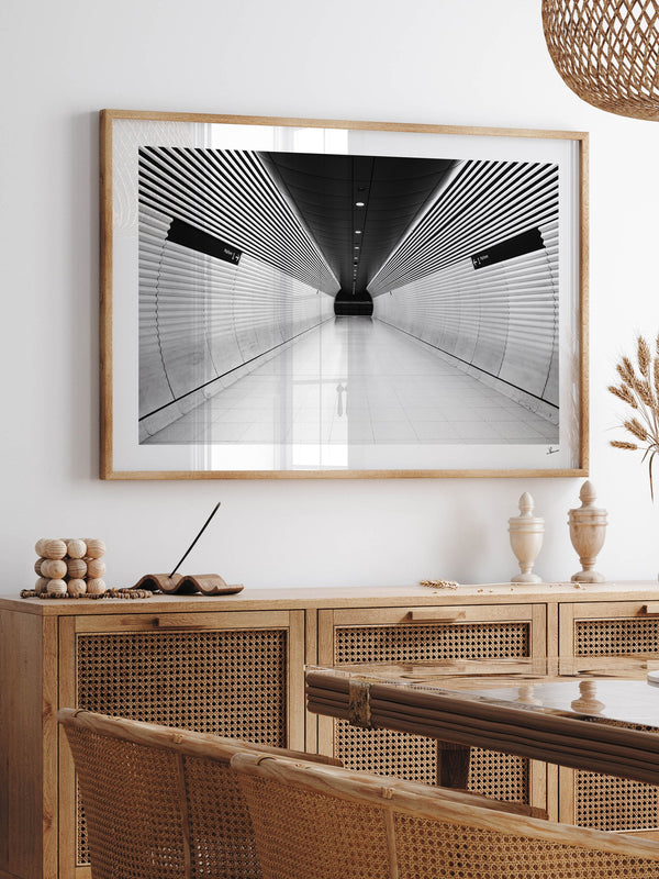 Gadigal Station 01 - Sydney — framed wall art print styled in a room · Australia Unseen