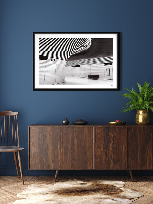 Gadigal Station 02 - Sydney — framed wall art print styled in a room · Australia Unseen