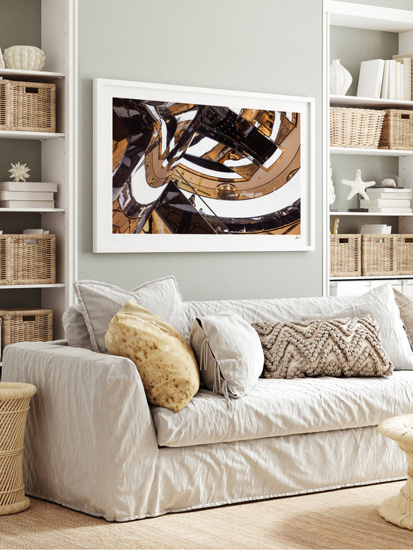 Mirror Atrium — framed wall art print styled in a room · Australia Unseen