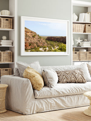 Mandu Mandu Gorge — framed wall art print styled in a room · Australia Unseen