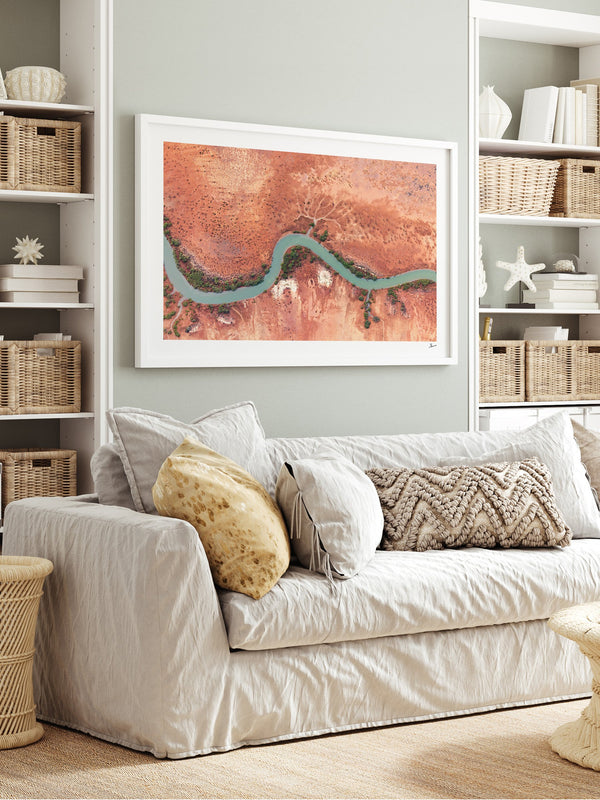 Jade Ribbon - Limited Edition — framed wall art print styled in a room · Australia Unseen