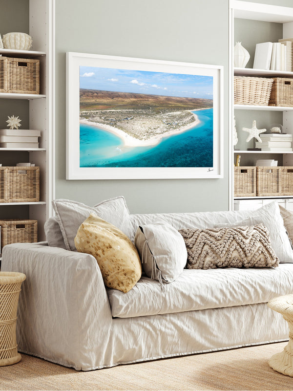 Turquoise Bay 01 - Western Australia — framed wall art print styled in a room · Australia Unseen
