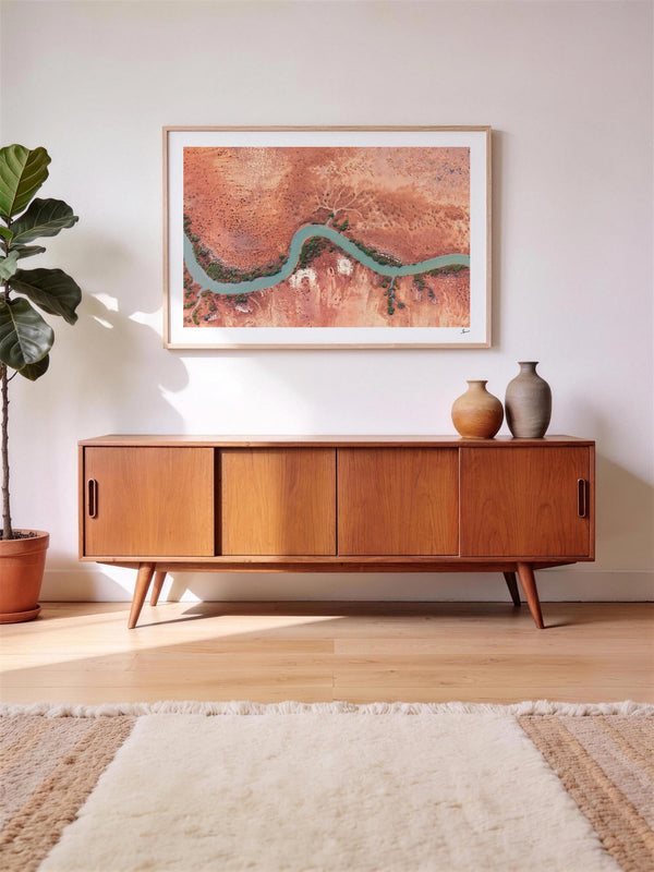 Jade Ribbon - Limited Edition — framed wall art print styled in a room · Australia Unseen