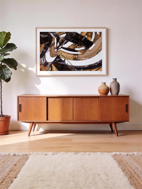 Mirror Atrium — framed wall art print styled in a room · Australia Unseen
