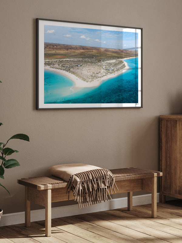 Turquoise Bay 01 - Western Australia — framed wall art print styled in a room · Australia Unseen