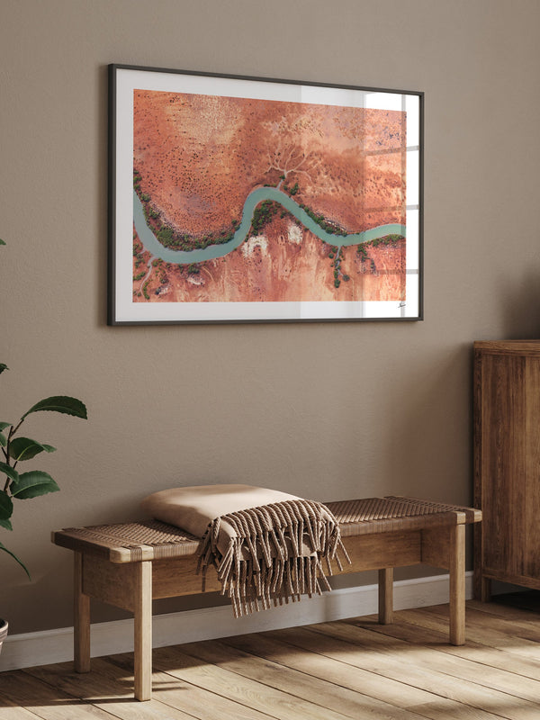 Jade Ribbon - Limited Edition — framed wall art print styled in a room · Australia Unseen